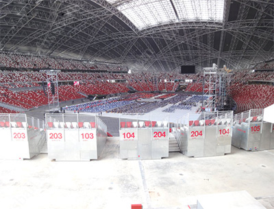Blick in das Singapore National Stadium Singapore National Stadium